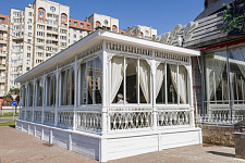 Summer terrace on Vasilevsky Island, in May 2013, St. Petersburg