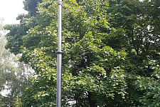 Square near the metro station "Black River" in St. Petersburg
