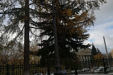 Illumination of the area of ??the central military district prosecutor's office in Yekaterinburg, 2018