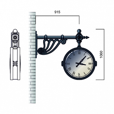 Street wall clocks К92.W01-05