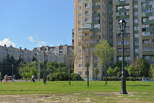Park on the coastal street in St. Petersburg