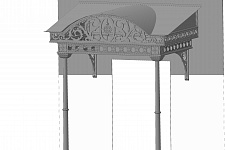 Cast-iron canopy for a beauty salon in St. Petersburg, 2017