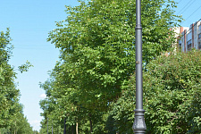 Park on the coastal street in St. Petersburg