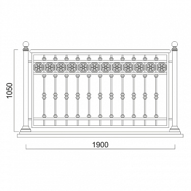 Balcony railing B.11