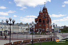 Lighting Theater Square in Vladimir