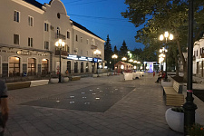 Arbat Street in Ust-Kamenogorsk, Kazakhstan, 2019