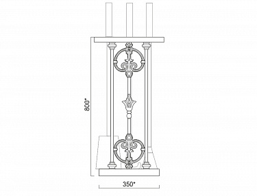 Fireplace set stand Model 3