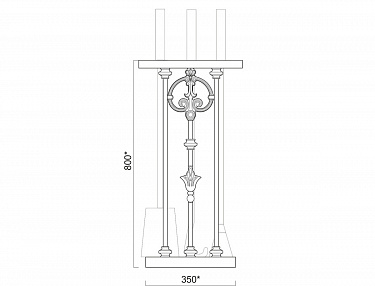 Fireplace set stand Model 2