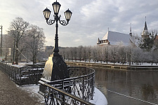 Reconstruction of the wooden bridge, Kaliningrad. 2017