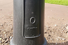 Square near the metro station "Black River" in St. Petersburg