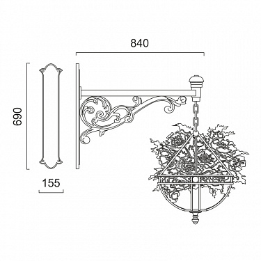 Suspended flowerpot K14.CP