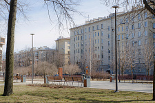 Square on the street Gastello, Saint Petersburg, 2021