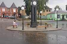 Exclusive street clock for the village Nikologory Vladimir region