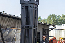 Exclusive street clock for the village Nikologory Vladimir region