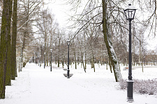 Square on the Red Str. and "City Garden" in Kolpino