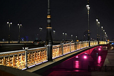 Lighting bridges Astana