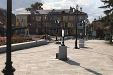 Arbat Street in Ust-Kamenogorsk, Kazakhstan, 2019