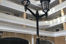 Lighting a courtyard of an elite residential complex "Chateau de Richelieu" in Yalta, 2018